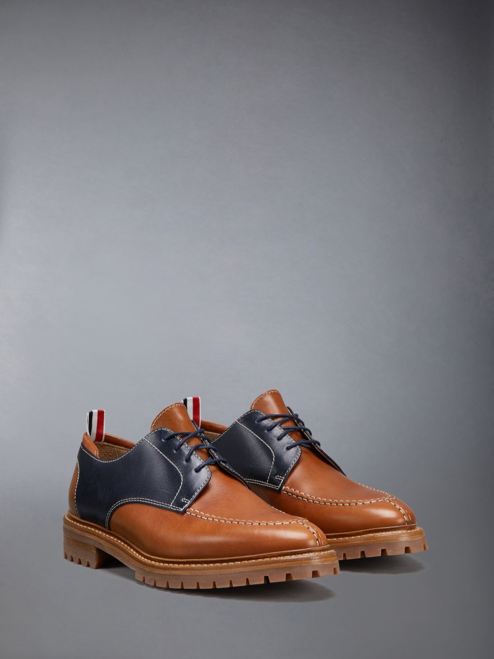 Thom Browne Vacchetta Goodyear Commando Sole Apron Stitch Derby Uomo Scarpe Oxford Marroni | FMI50E25239