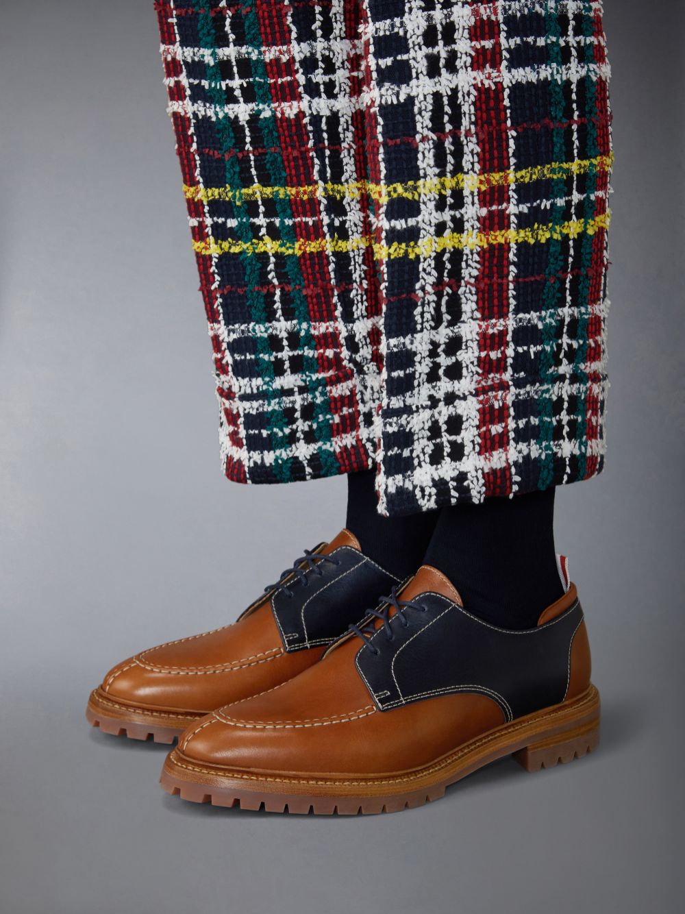 Thom Browne Vacchetta Goodyear Commando Sole Apron Stitch Derby Uomo Scarpe Oxford Marroni | FMI50E25239