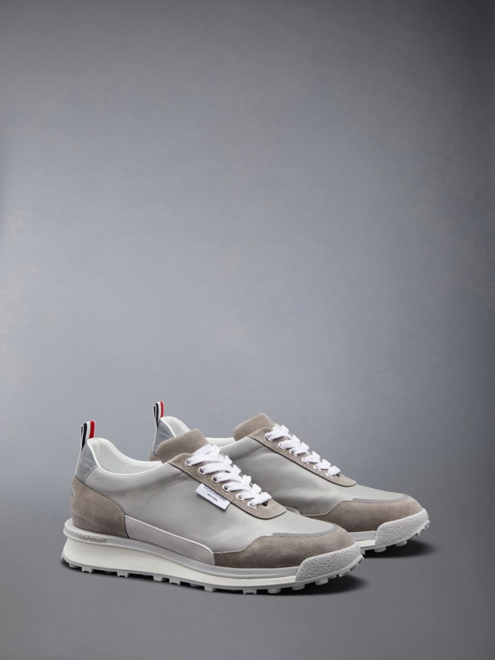 Thom Browne Vitello Calf Alumni Uomo Sneakers Grigie | WQP66K12014