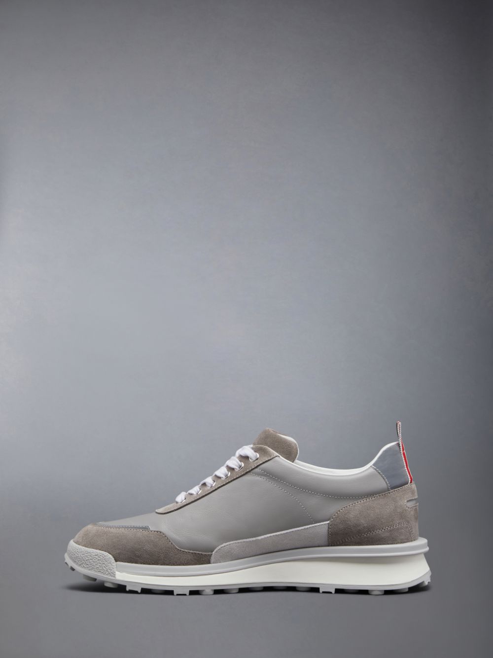 Thom Browne Vitello Calf Alumni Uomo Sneakers Grigie | WQP66K12014