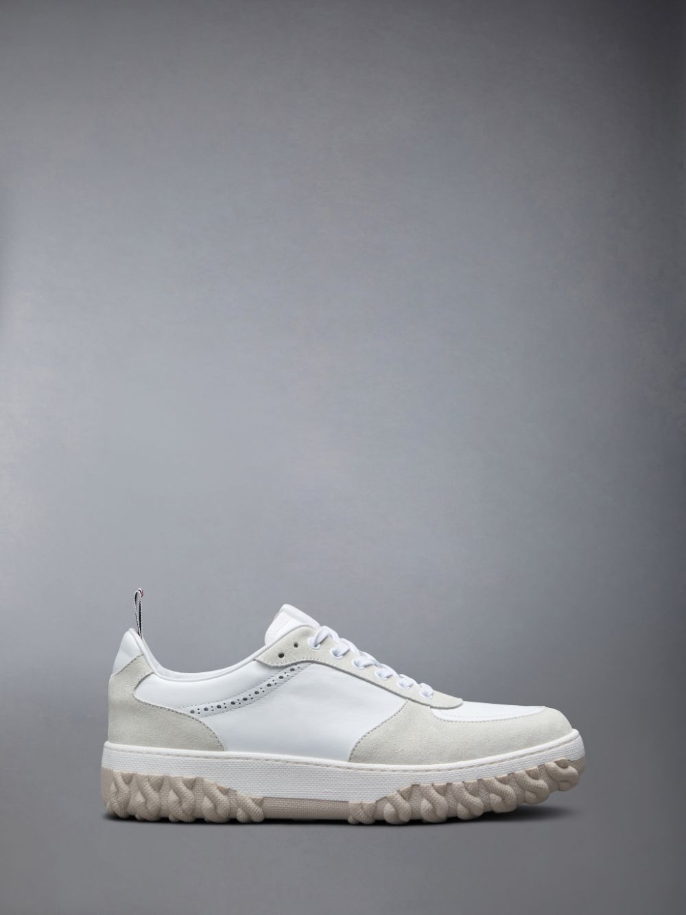 Thom Browne Vitello Calf Letterman Uomo Sneakers Bianche | KIP51Q15585