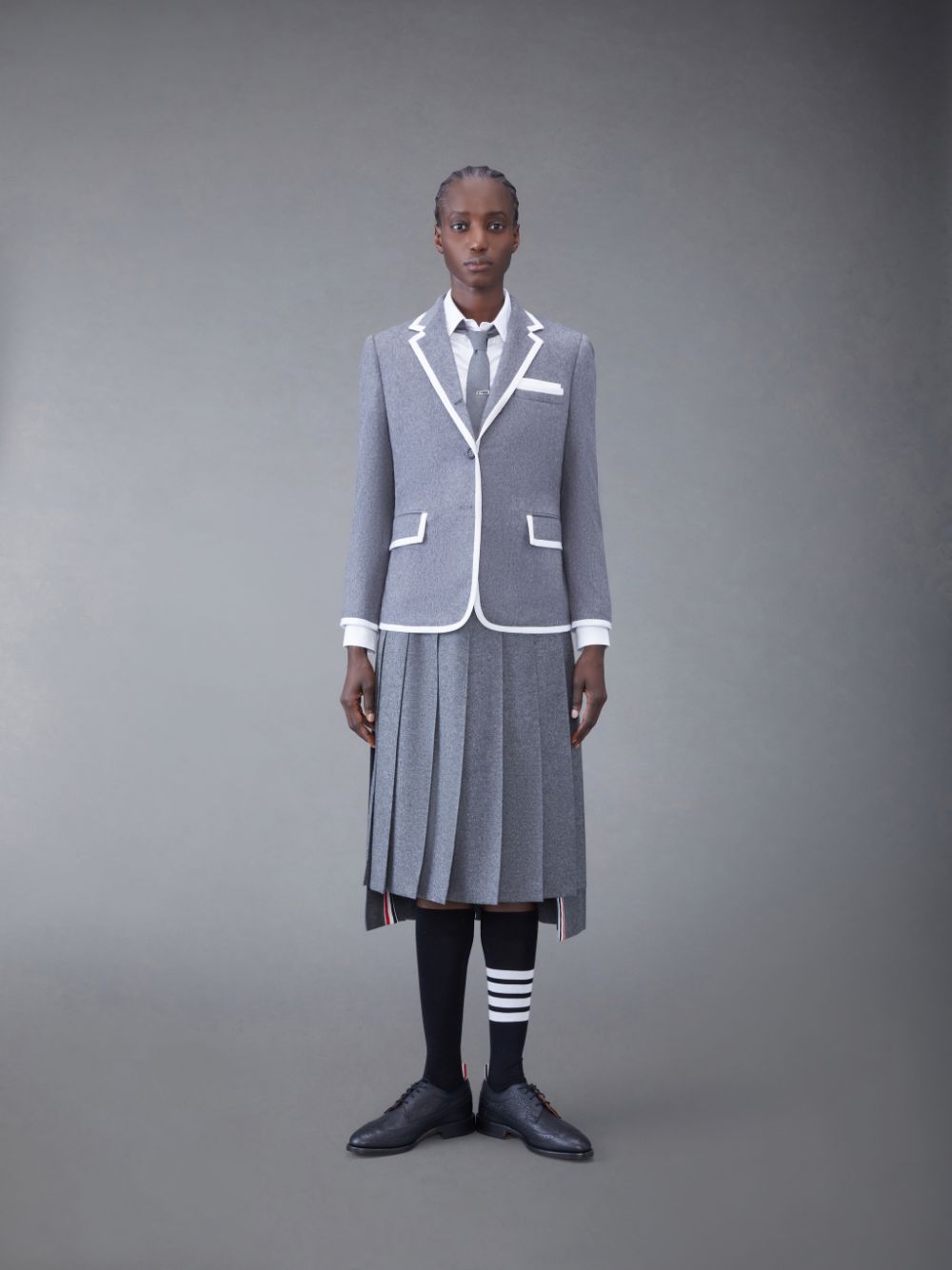 Thom Browne WEIGHT CASHMERE 2003 CLASSIC SPORT Donna Cappotti Grigie | UPZ98M53022