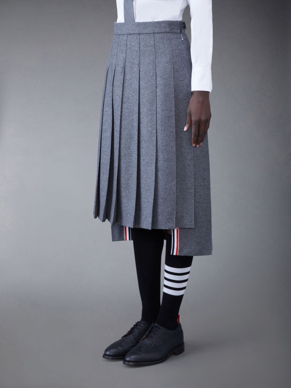 Thom Browne WOOL FLANNEL 2003 CLASSIC PLEATED Donna Gonne Grigie | CHS65G22600