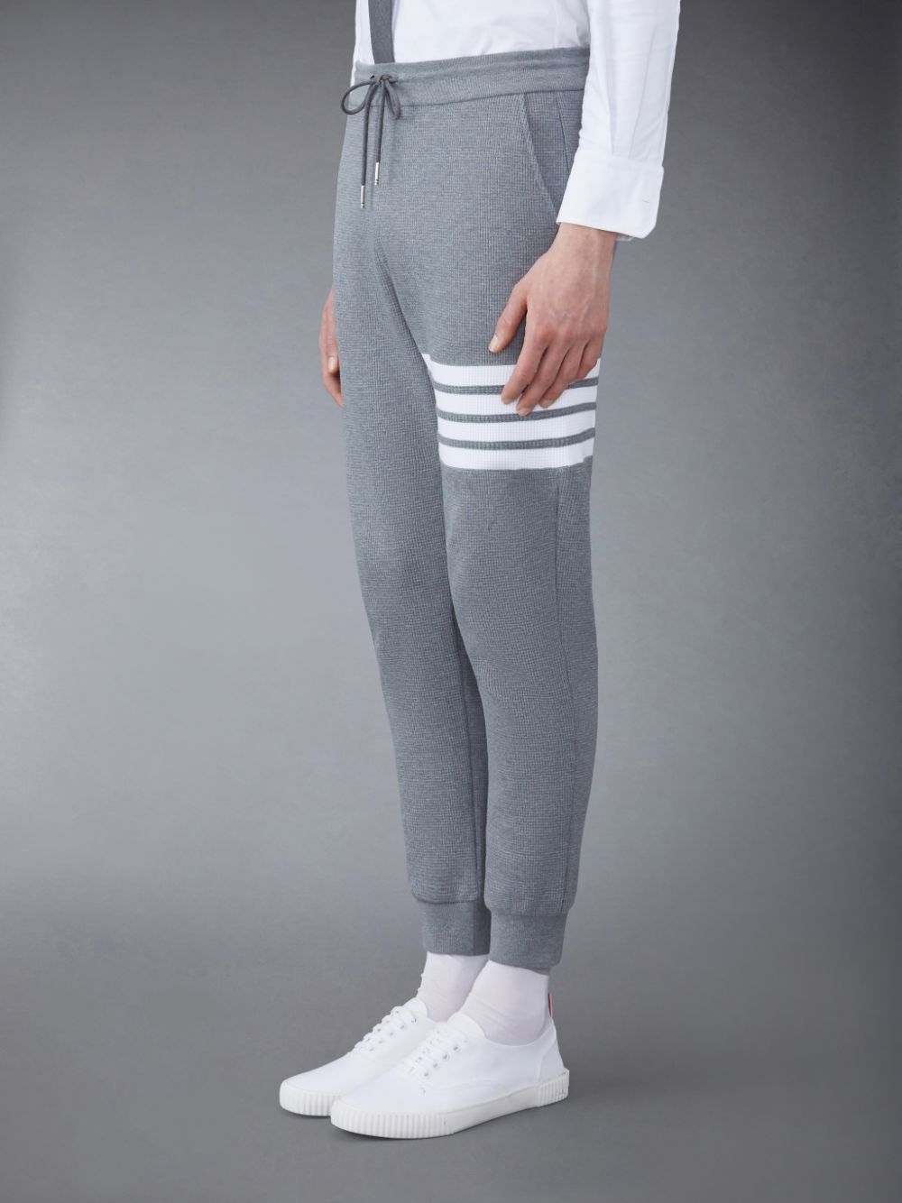 Thom Browne Waffle 4-Bar Uomo Pantaloni Tuta Grigie | BWW04G39591