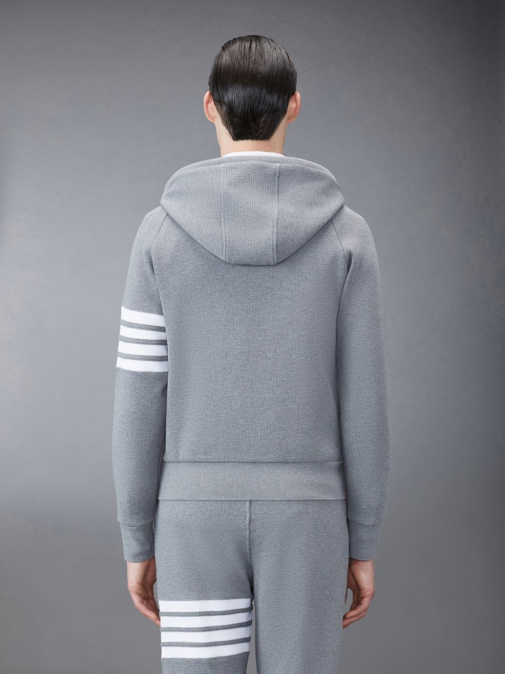 Thom Browne Waffle Raglan Full Zip Uomo Felpa con Cappuccio Grigie | WLE70F42786