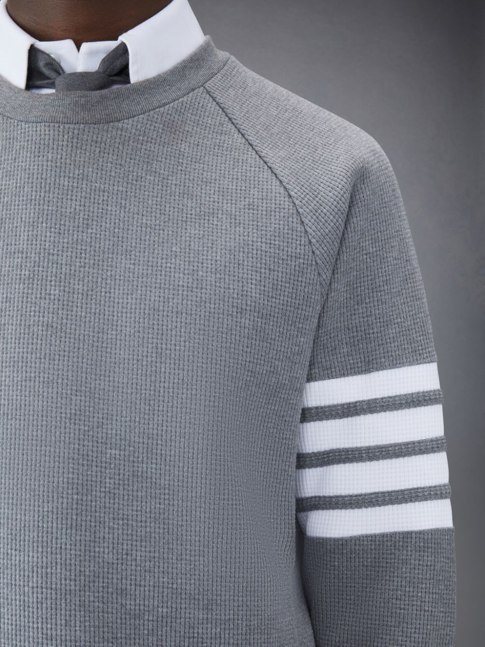 Thom Browne Waffle Raglan Uomo Felpe Grigie | WSC89H47750