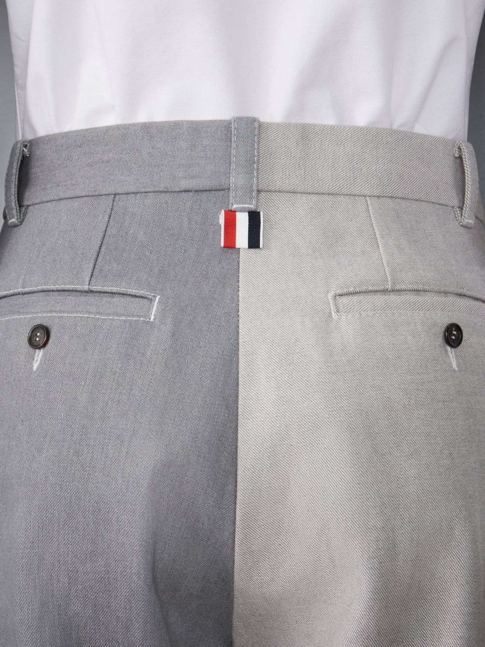 Thom Browne Washed Denim Contrast Topstitching Unconstructed Straight Leg Uomo Pantaloni Grigie | BYI62S07729