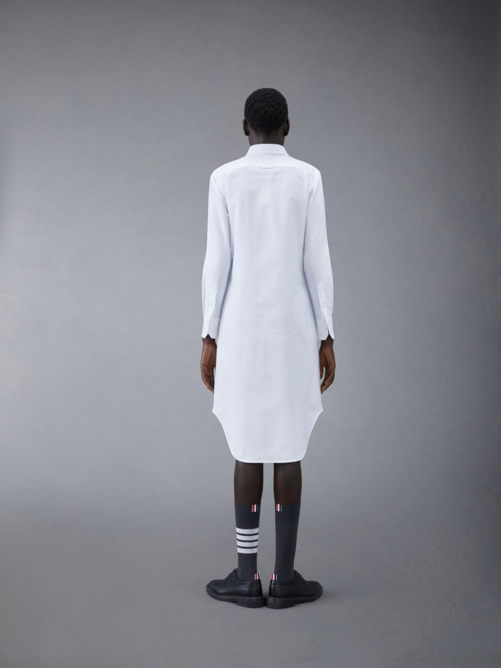 Thom Browne White Classic Oxford Long-sleeve Button Down Knee Length Shirt Donna Vestito Bianche | ZIQ51H90968