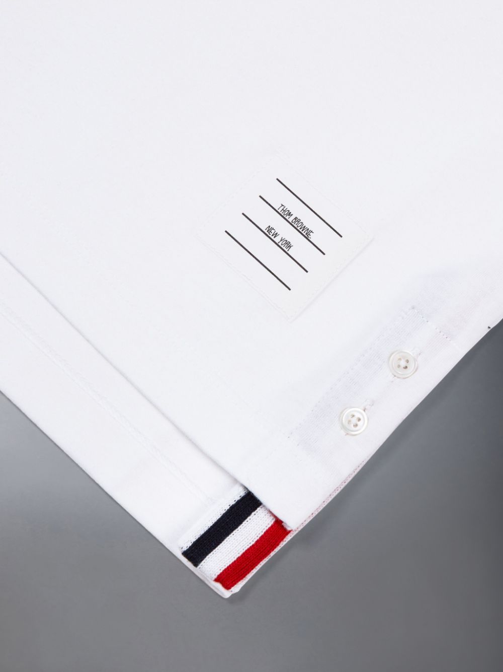 Thom Browne White Cotton Jersey 4-Bar Long Sleeve Ragazzo Magliette Bianche | AXR09D55526