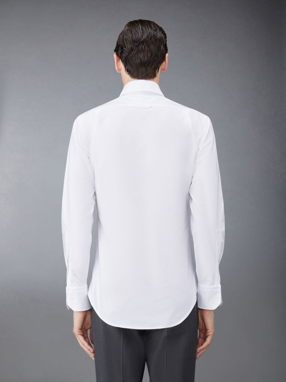 Thom Browne White Cotton Oxford Grosgrain Placket Uomo Camicie Bianche | NSH55U17378