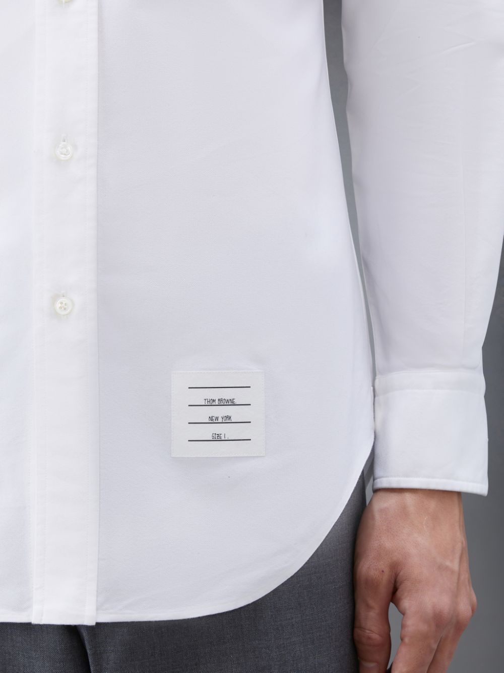 Thom Browne White Oxford Striped Grosgrain Armband Classic Uomo Camicie Bianche | YER87G22186