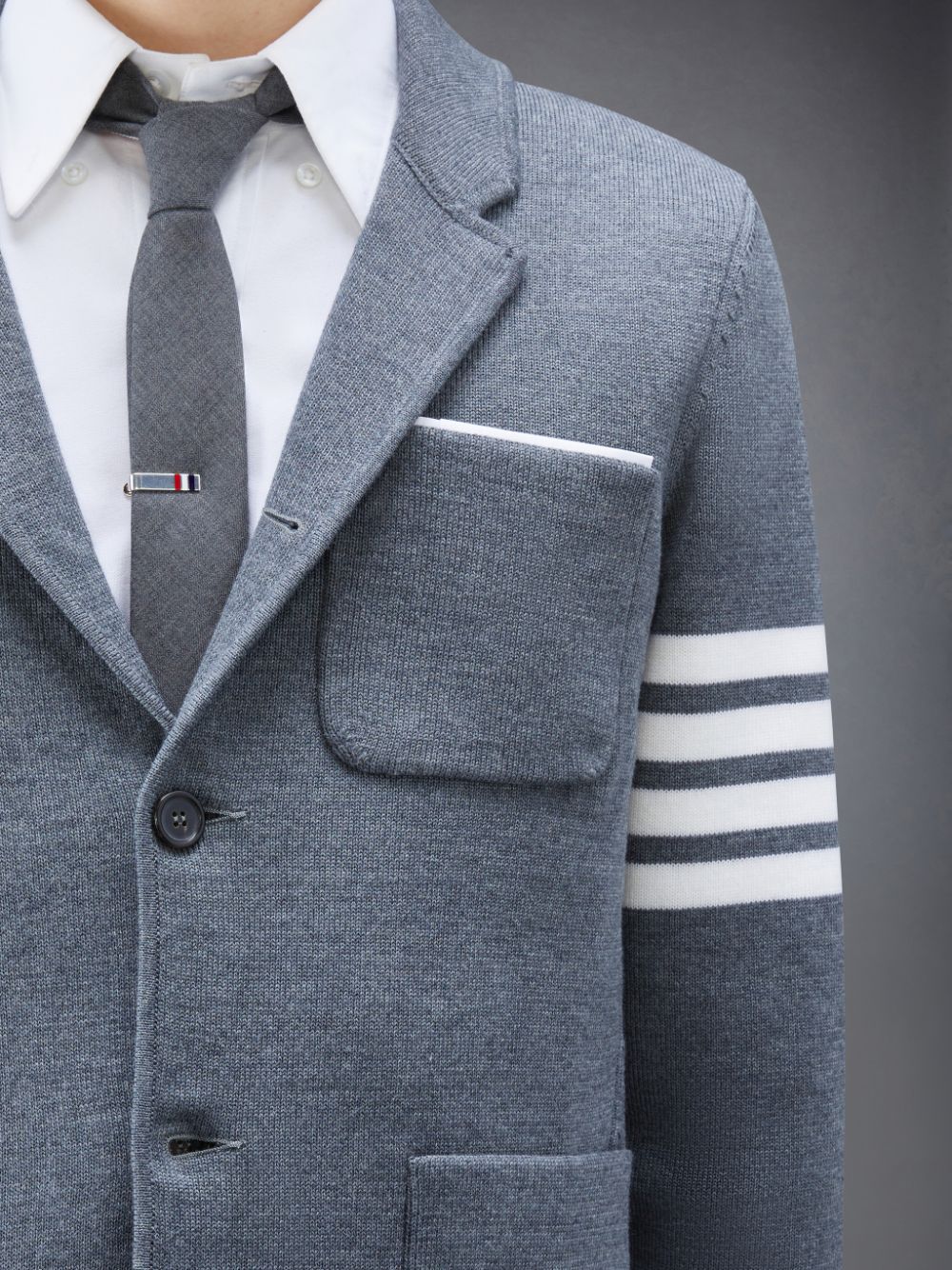 Thom Browne Wool 4-Bar Sport Uomo Cappotti Grigie | VFX82B68914