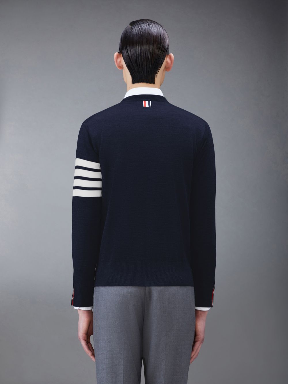 Thom Browne Wool 4-Bar Uomo Pullover Blu | YGZ93P01239