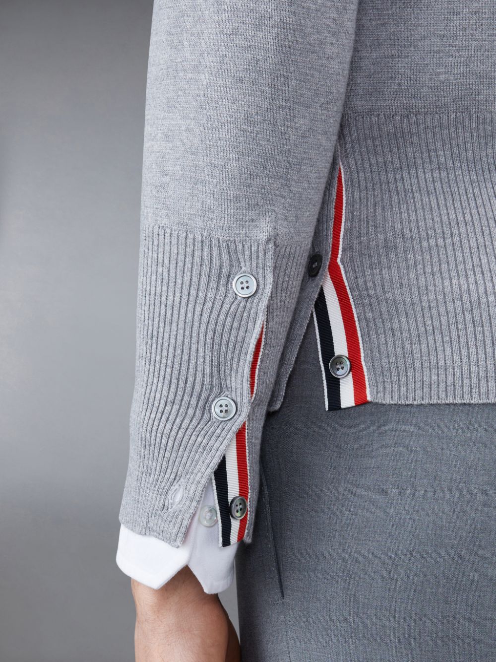 Thom Browne Wool 4-Bar Uomo Pullover Grigie | FFQ01U81905