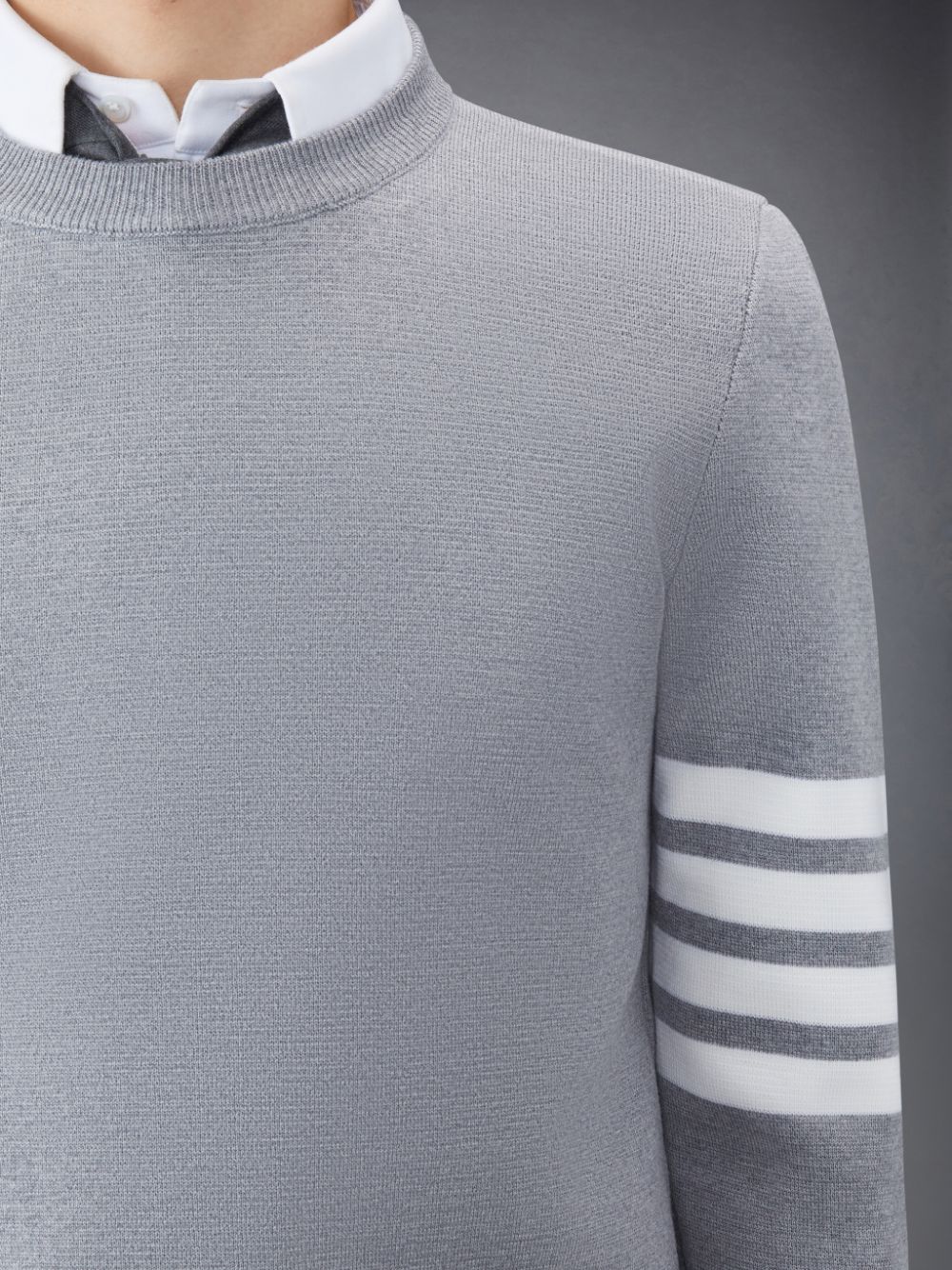 Thom Browne Wool 4-Bar Uomo Pullover Grigie | FFQ01U81905