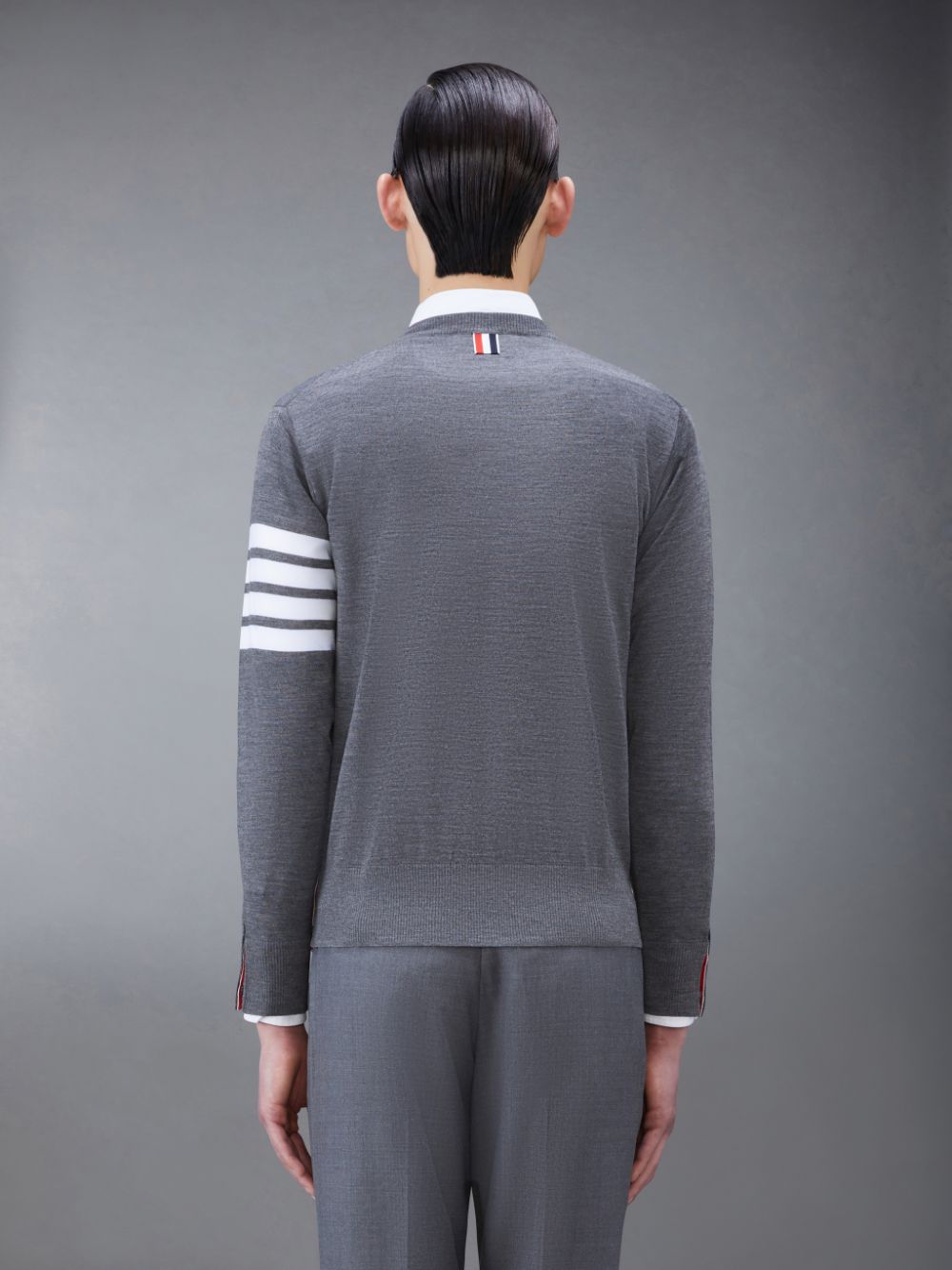 Thom Browne Wool 4-Bar Uomo Pullover Grigie | DGN69N39341