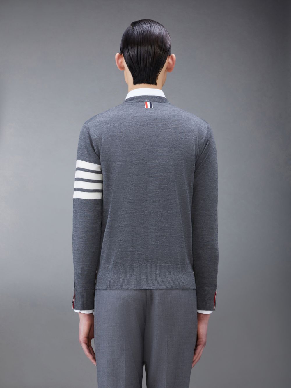 Thom Browne Wool 4-Bar Uomo Pullover Grigie | NWJ92A89531