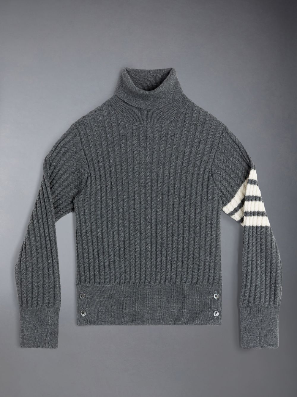 Thom Browne Wool Cable Knit 4-Bar Ragazzo Pullover Grigie | OJX39X89172