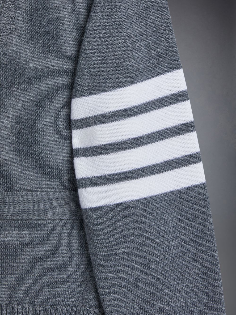 Thom Browne Wool Cashmere 4-Bar Hector Classic Ragazza Cardigan Grigie | TSS39C70518