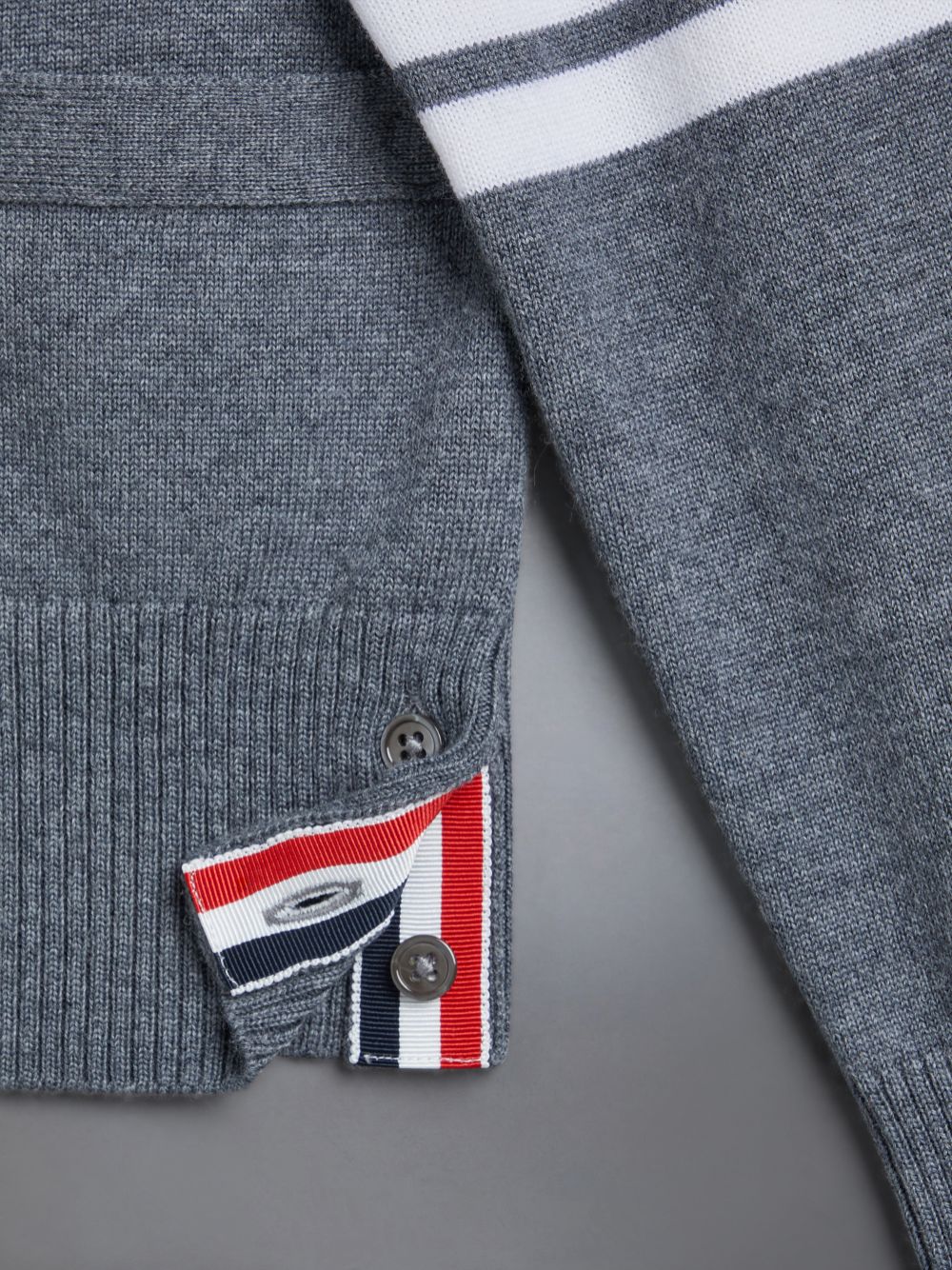 Thom Browne Wool Cashmere 4-Bar Hector Classic Ragazza Cardigan Grigie | TSS39C70518