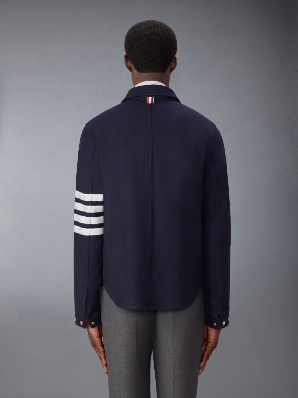 Thom Browne Wool Cashmere 4-Bar Utility Uomo Giacche Blu | LTG25C15088