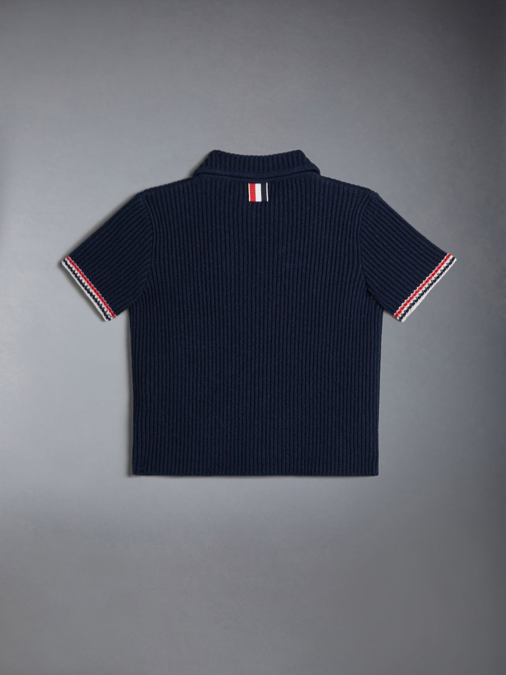 Thom Browne Wool Cashmere Knit Ragazzo Polo Blu | YYO78C42434