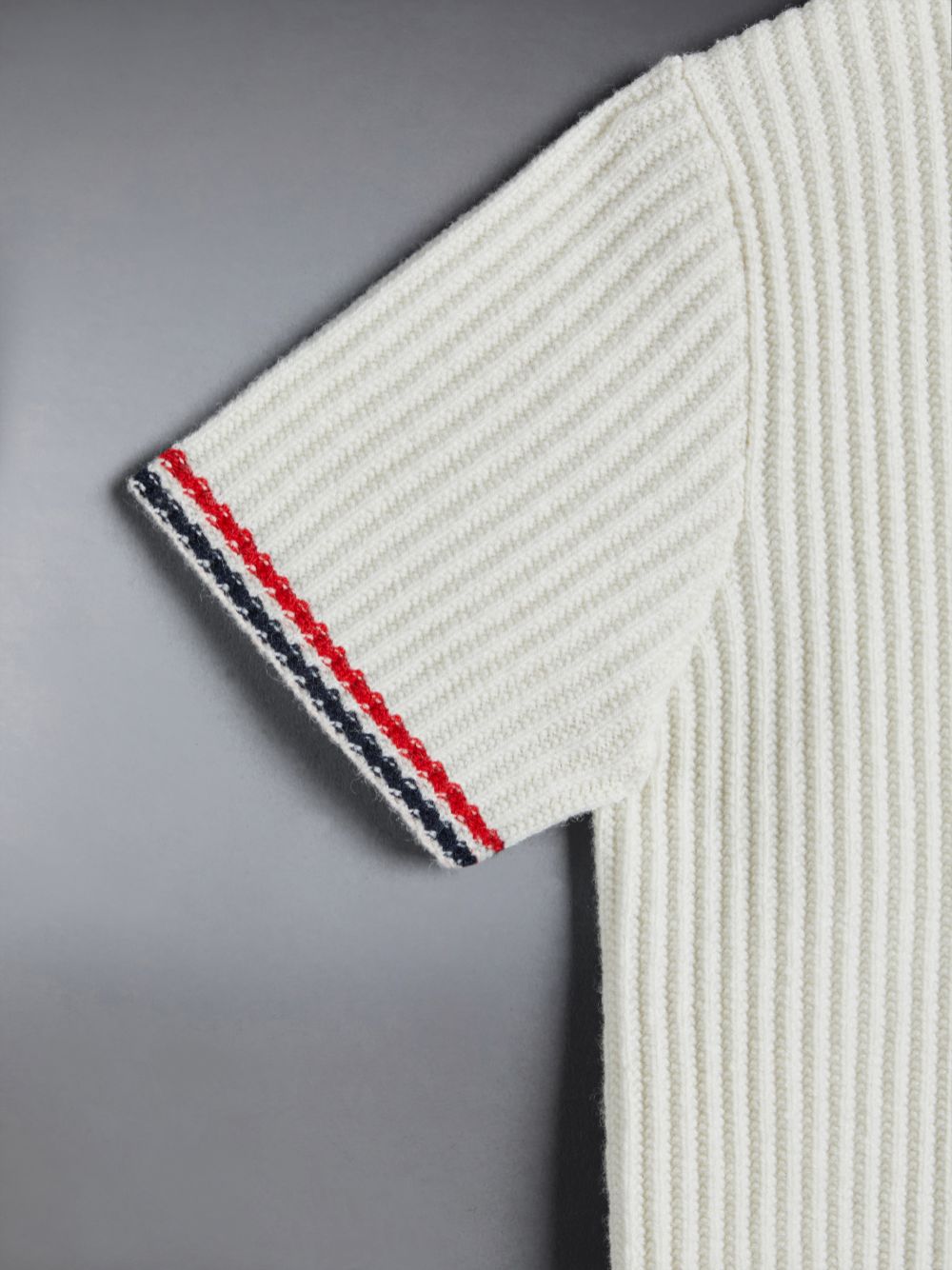 Thom Browne Wool Cashmere Knit Ragazzo Polo Beige | WAC02K77932