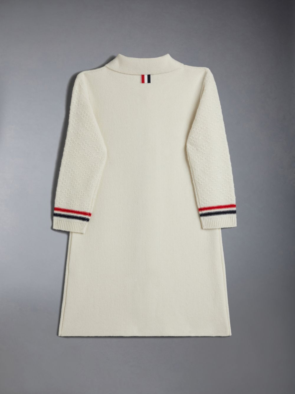 Thom Browne Wool Cashmere Polo Cardigan Ragazza Vestito Bianche | BZA77B43646