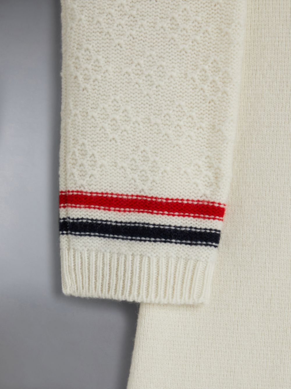 Thom Browne Wool Cashmere Polo Cardigan Ragazza Vestito Bianche | BZA77B43646