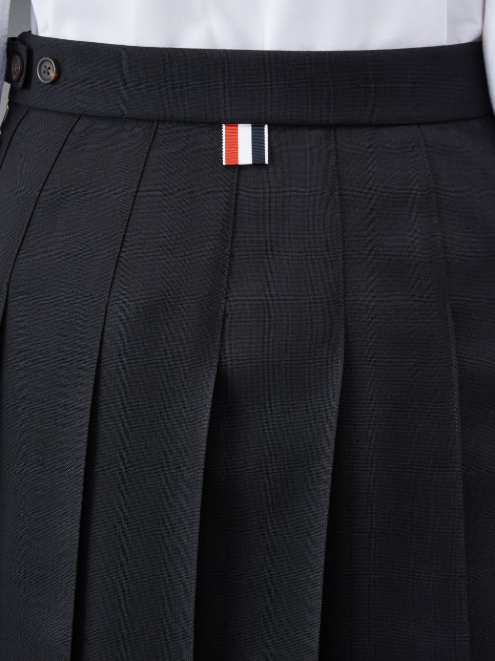 Thom Browne Wool Fresco Pleated Mini Donna Gonne Nere | KIT90Q24369