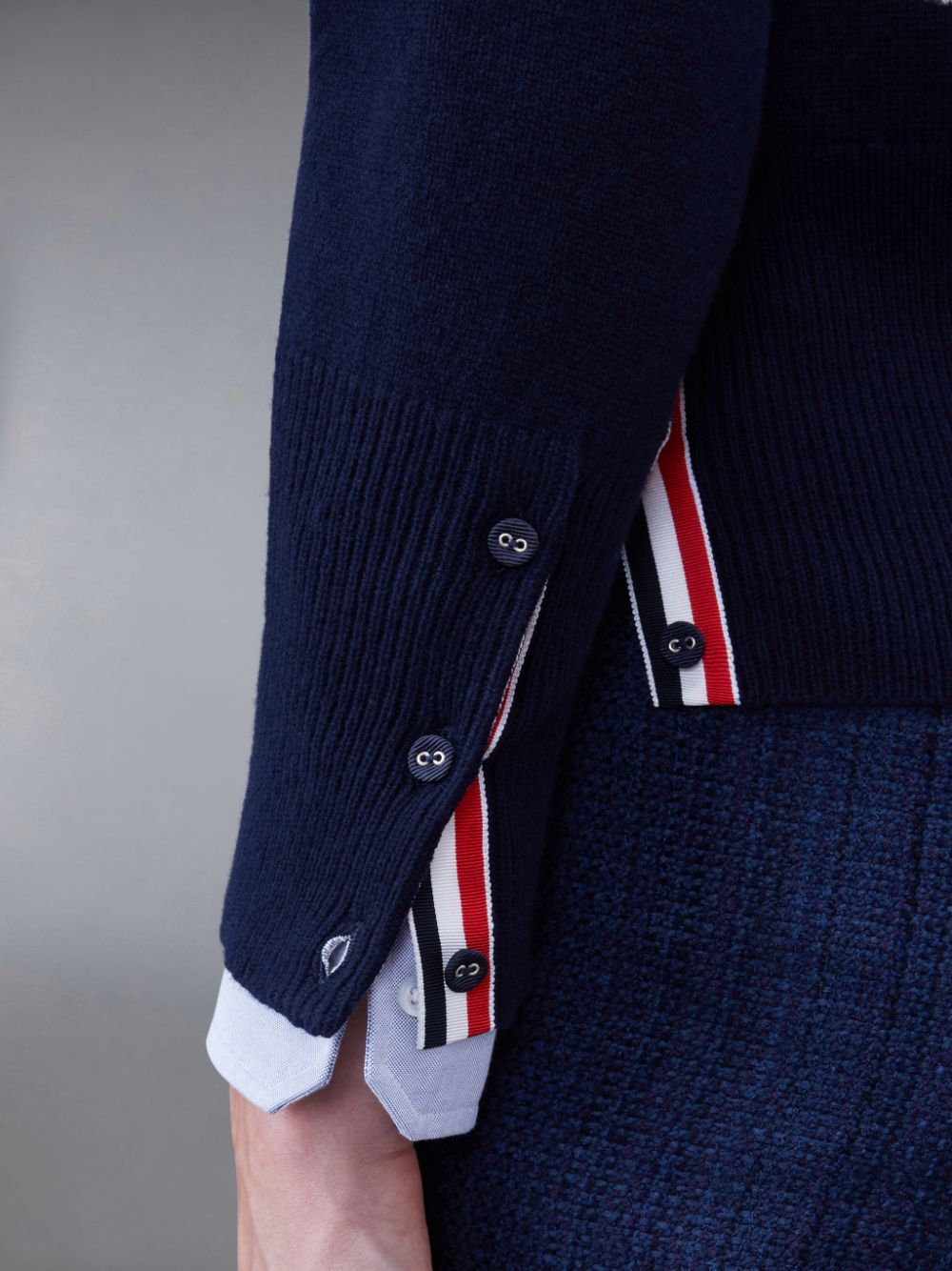 Thom Browne Wool Hector Uomo Cardigan Blu | CSY85W27389