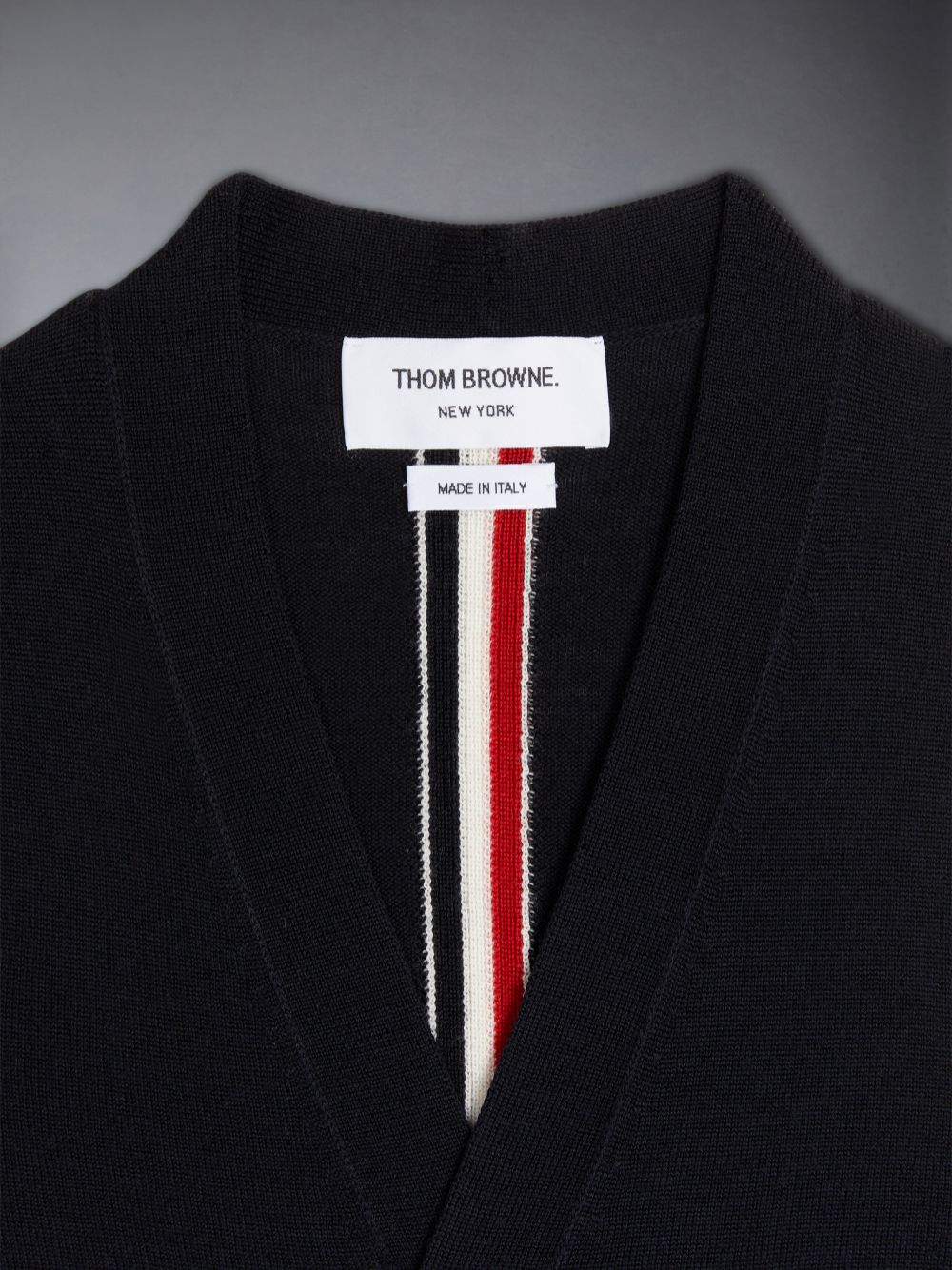 Thom Browne Wool Stripe V-neck Cardigan Ragazzo Gilet Blu | XTP10U66823