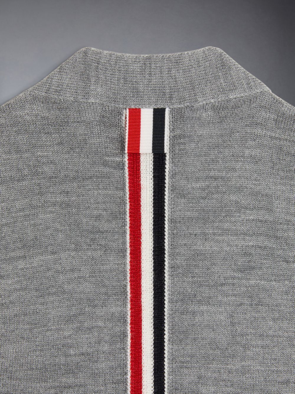 Thom Browne Wool Stripe V-neck Cardigan Ragazzo Gilet Grigie | RVB36N31879