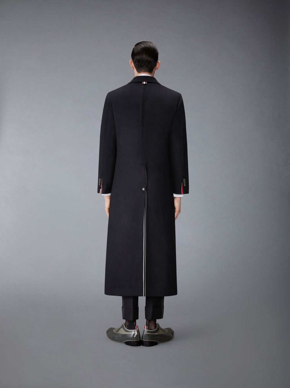 Thom Browne Zibeline Cashmere Maxi Soft Shoulder Uomo Cappotti Nere | QZG39Q41426