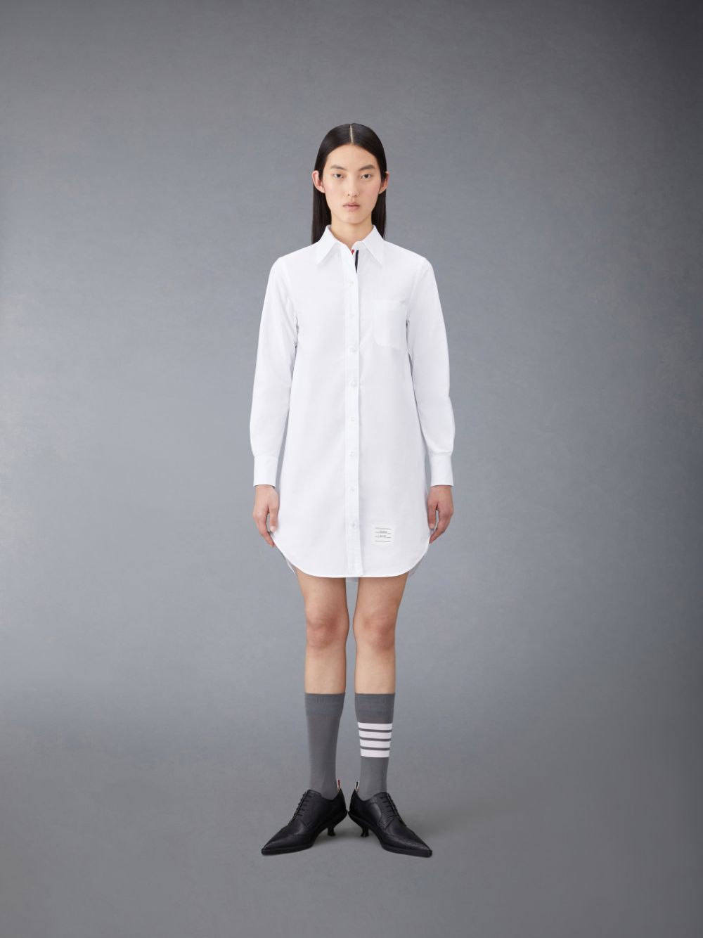 Thom Browne crinkled cotton Shirt Donna Vestito Bianche | ZUQ53Z29371