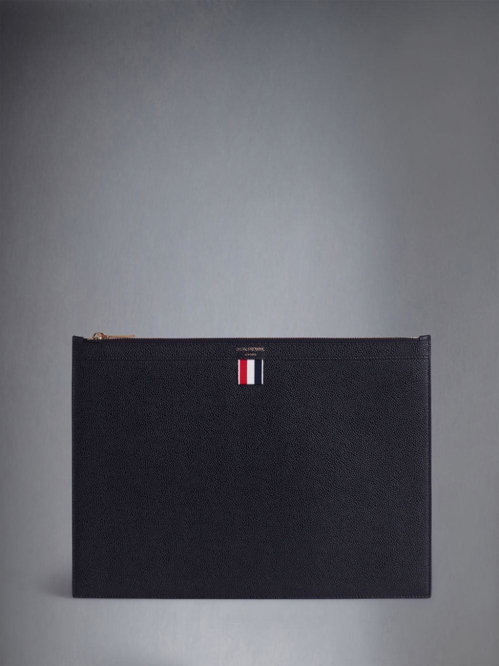 Thom Browne logo-stamp leather document holder Uomo Borsa PC Nere | YKN23C72622