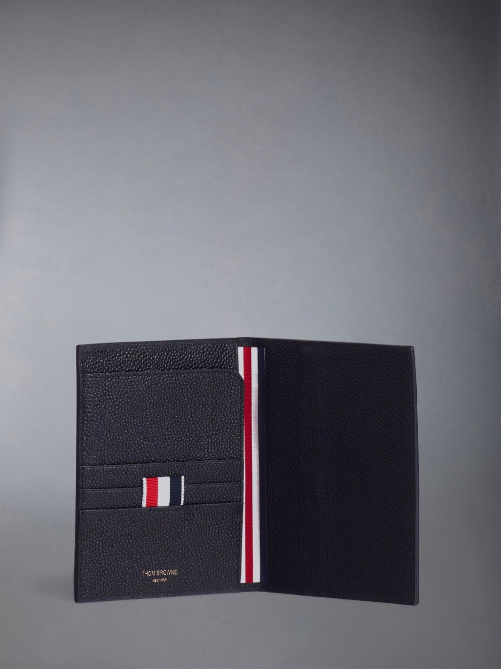 Thom Browne pebbled-leather passport holder Donna Portafogli Nere | UKC23Y68103